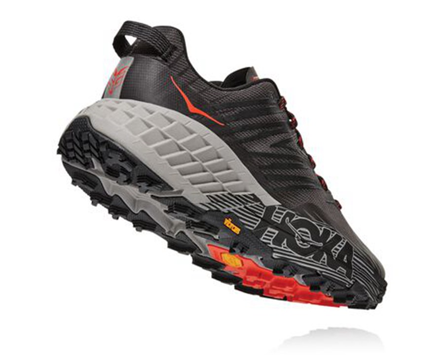 Hoka One One Mens Trail Shoes - Speedgoat 4 - Black - RDPX12869
